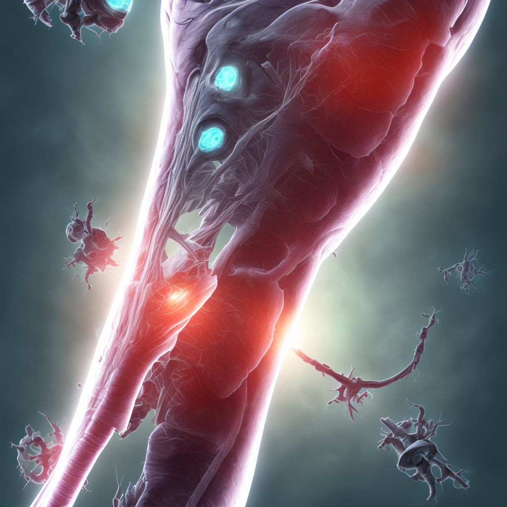 Other specified injury of ulnar artery at forearm level, left arm, sequela digital illustration