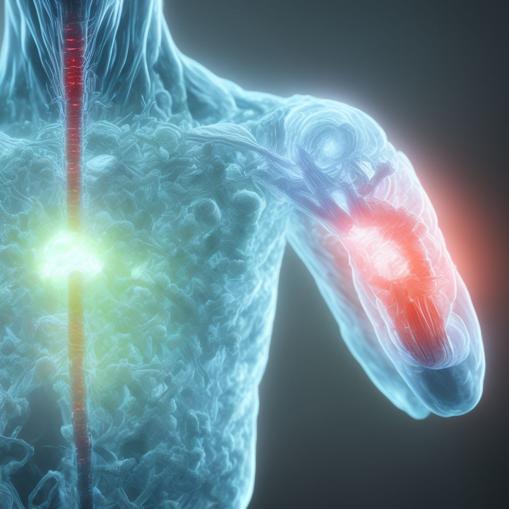 Other specified injury of radial artery at forearm level, left arm, initial encounter digital illustration