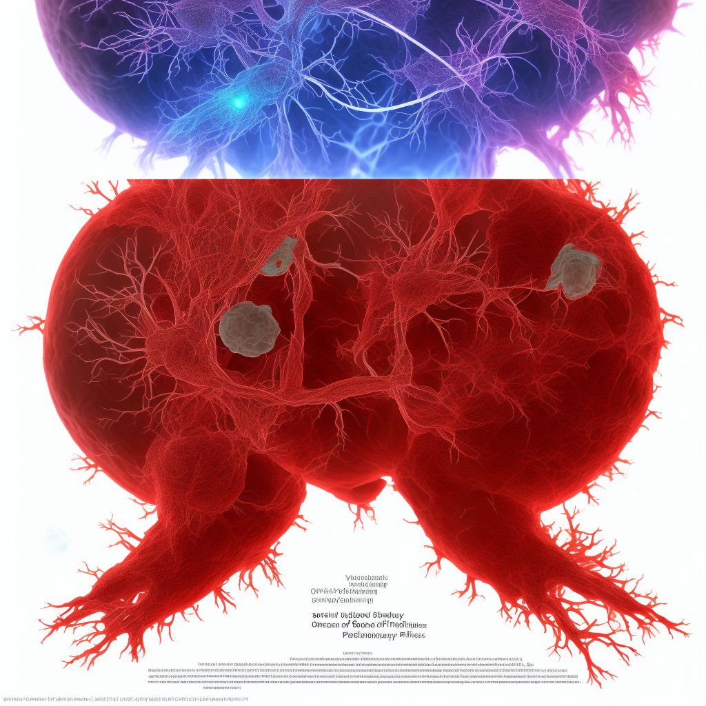 Other specified injury of other blood vessels at forearm level, right arm, sequela digital illustration