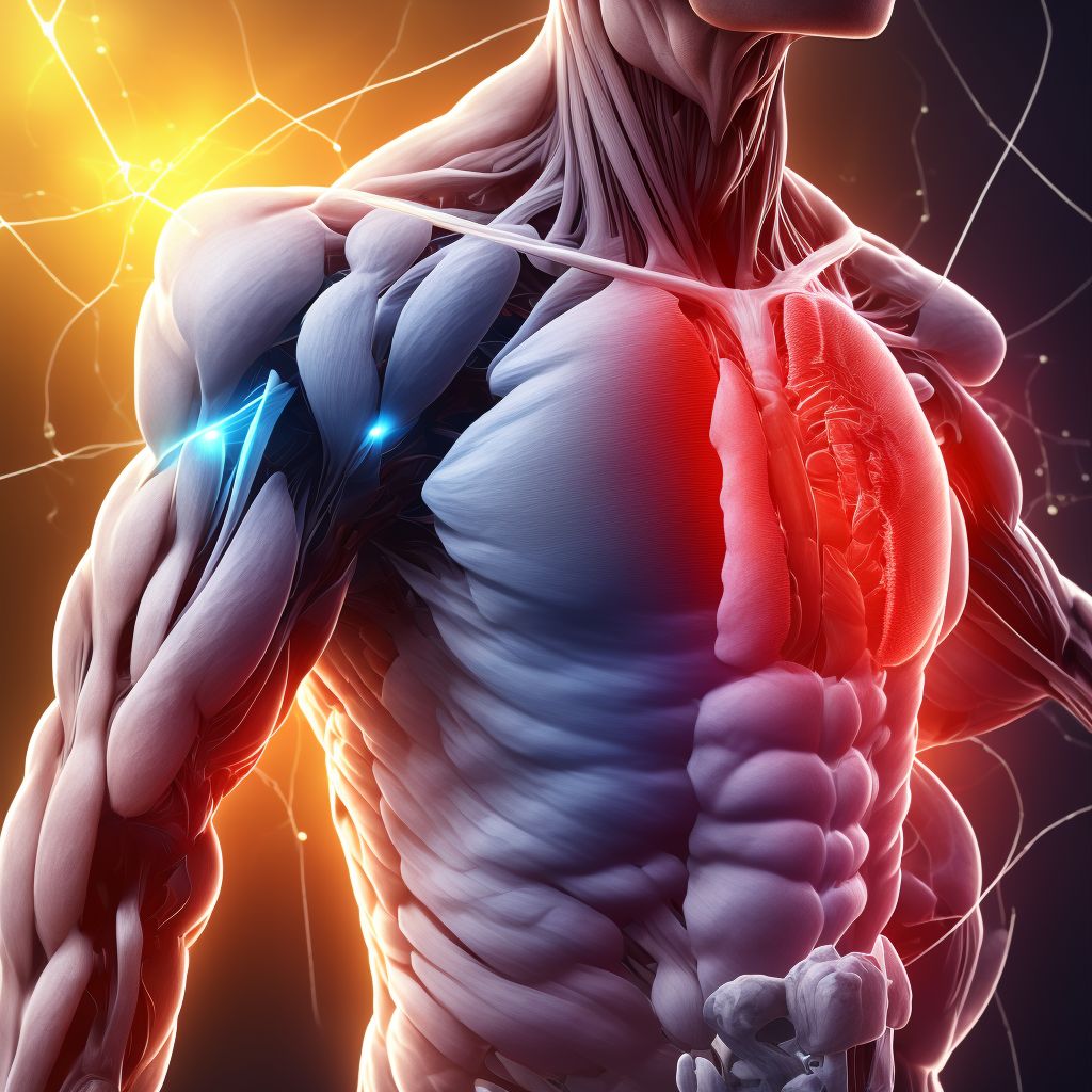 Unspecified injury of unspecified muscles, fascia and tendons at forearm level, unspecified arm, initial encounter digital illustration