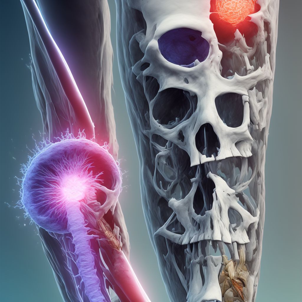 Salter-Harris Type I physeal fracture of lower end of ulna, unspecified arm, subsequent encounter for fracture with delayed healing digital illustration