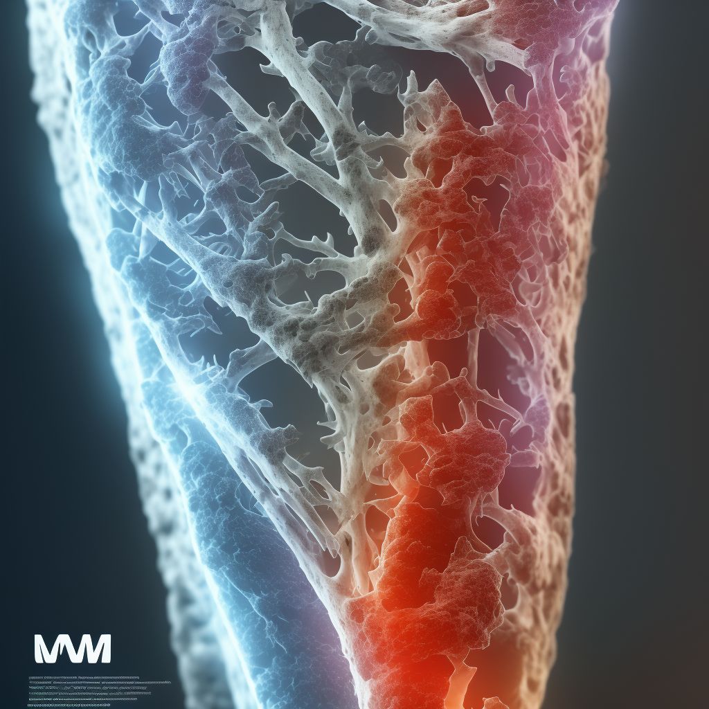 Salter-Harris Type II physeal fracture of lower end of ulna, left arm, subsequent encounter for fracture with routine healing digital illustration