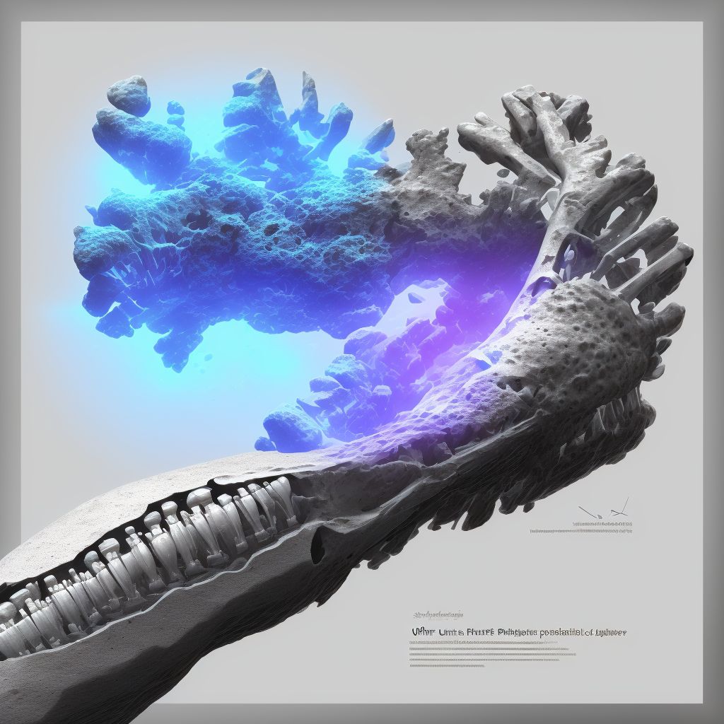 Salter-Harris Type II physeal fracture of lower end of ulna, unspecified arm, sequela digital illustration