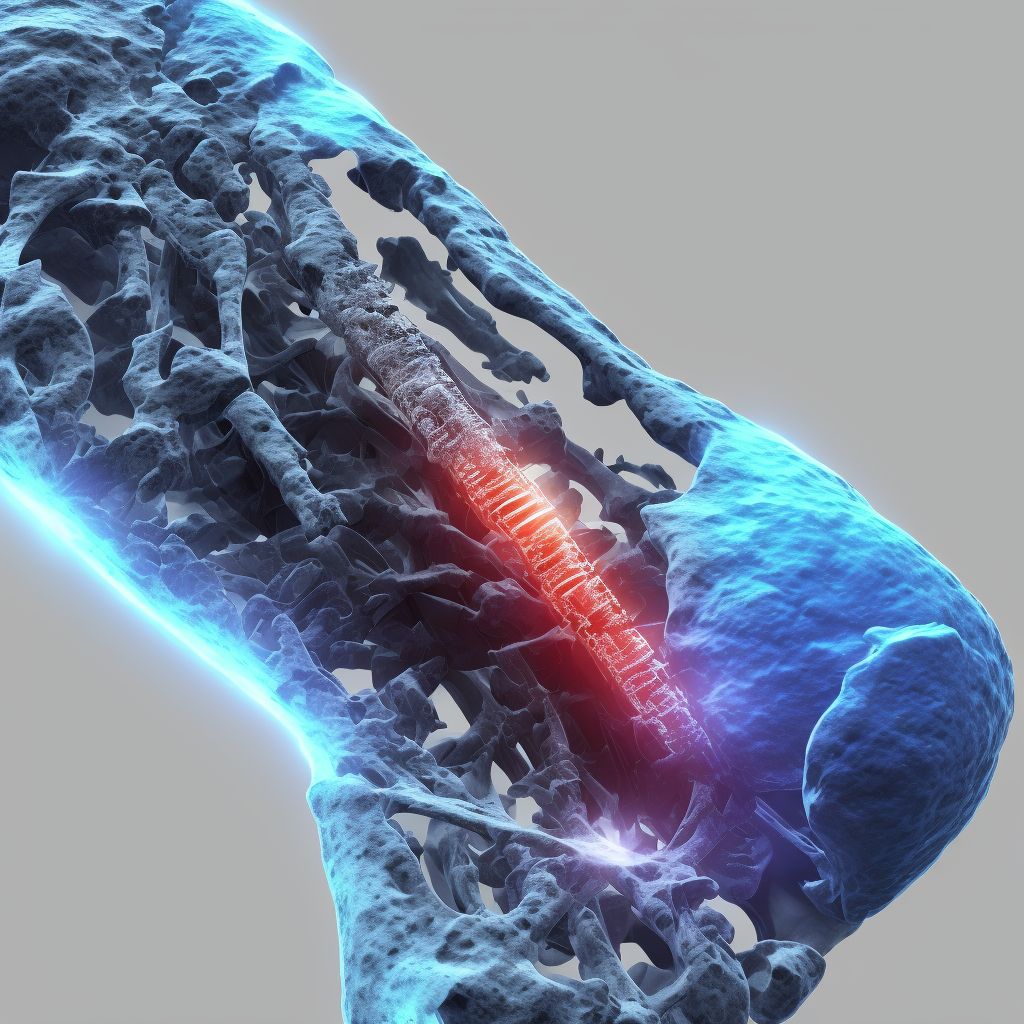 Salter-Harris Type III physeal fracture of lower end of ulna, unspecified arm, initial encounter for closed fracture digital illustration