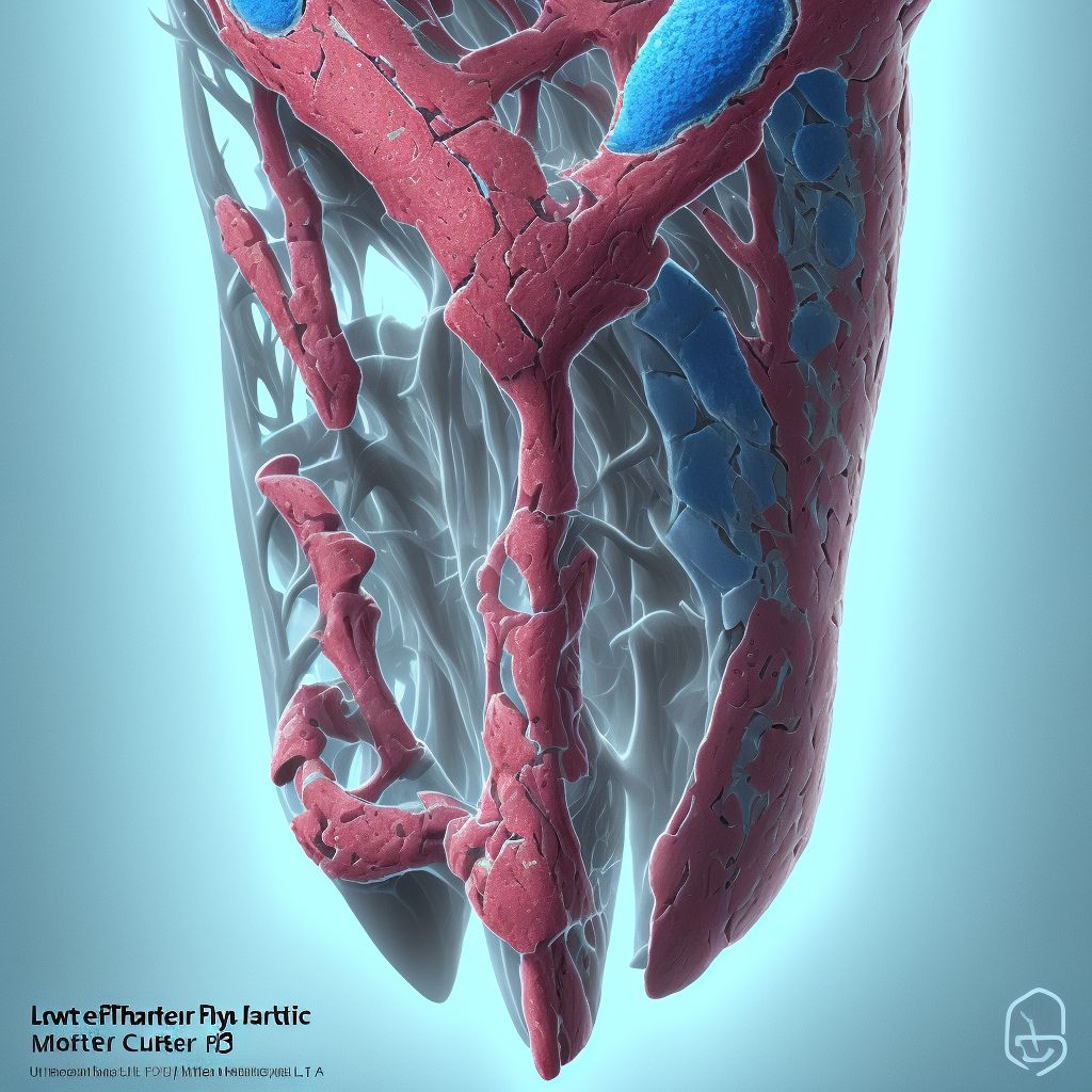 Salter-Harris Type III physeal fracture of lower end of ulna, unspecified arm, sequela digital illustration