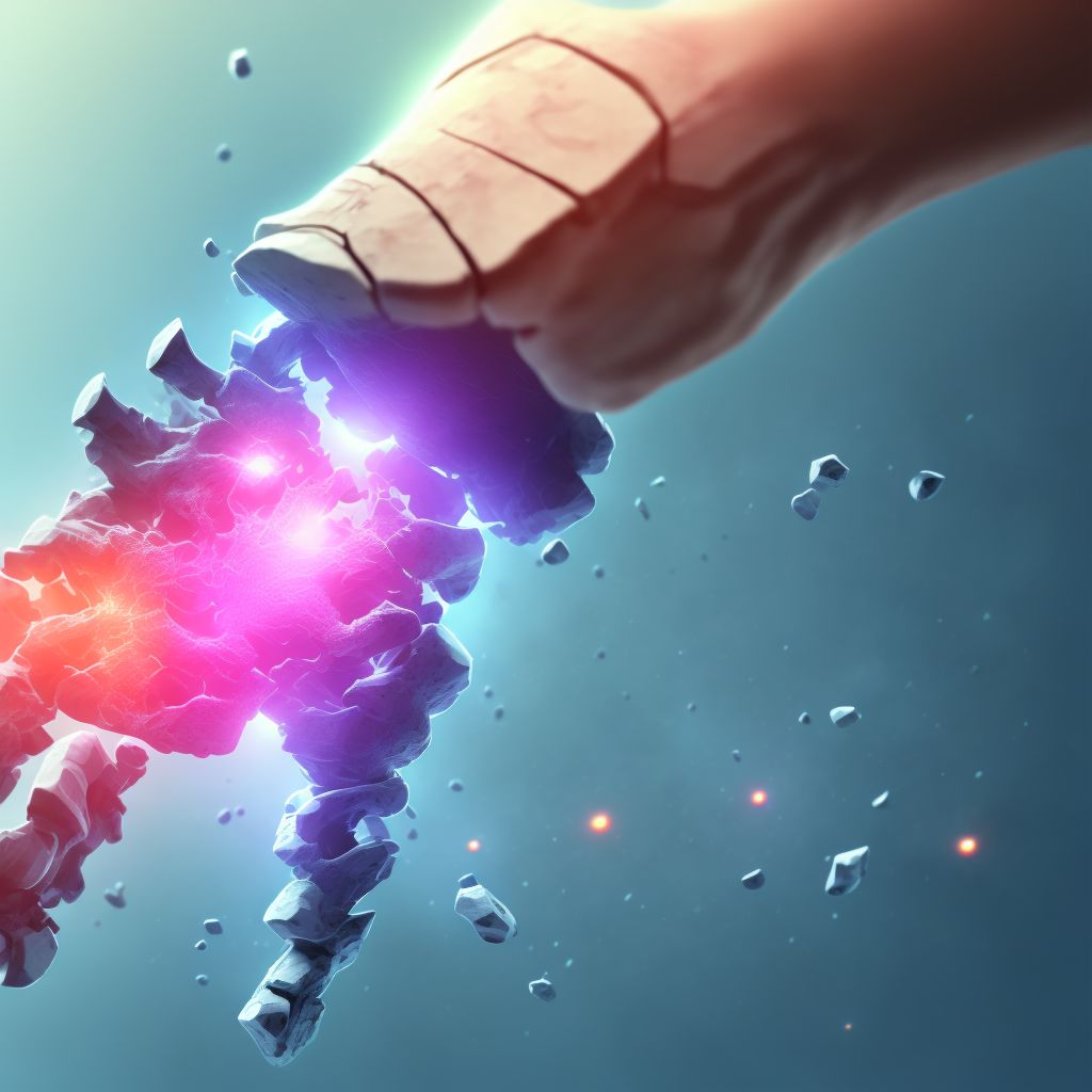 Displaced fracture of distal pole of navicular [scaphoid] bone of right wrist, subsequent encounter for fracture with routine healing digital illustration