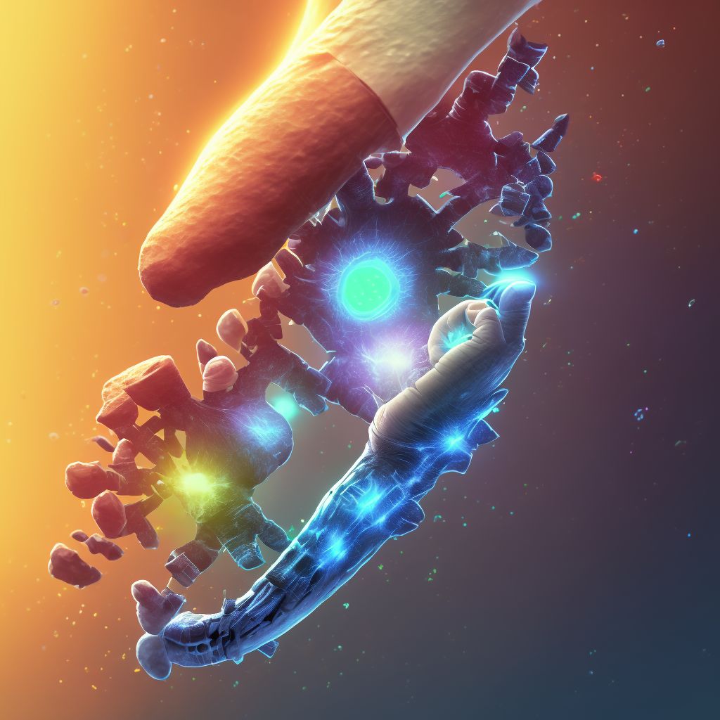 Displaced fracture of middle third of navicular [scaphoid] bone of left wrist, initial encounter for closed fracture digital illustration