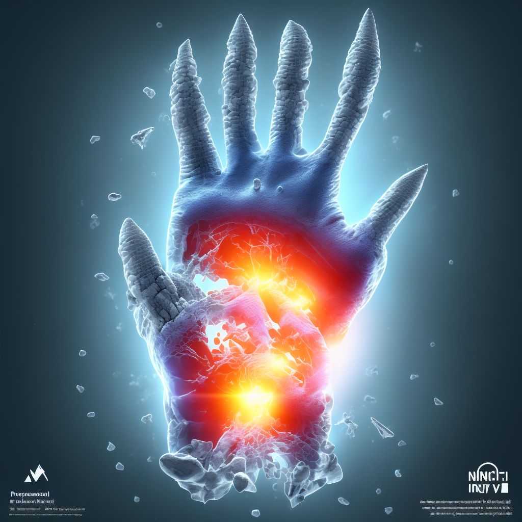 Nondisplaced fracture of proximal third of navicular [scaphoid] bone of right wrist, subsequent encounter for fracture with nonunion digital illustration