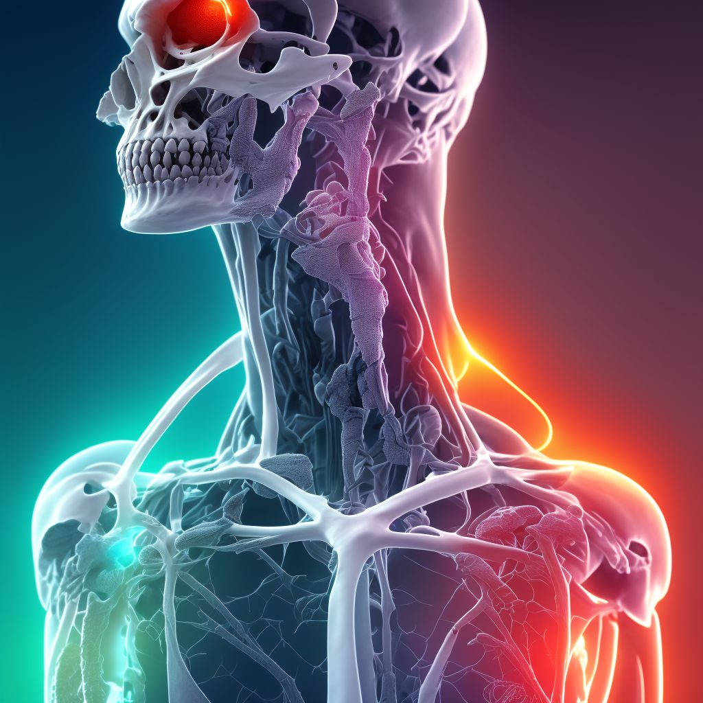 Displaced fracture of body of hamate [unciform] bone, left wrist, sequela digital illustration