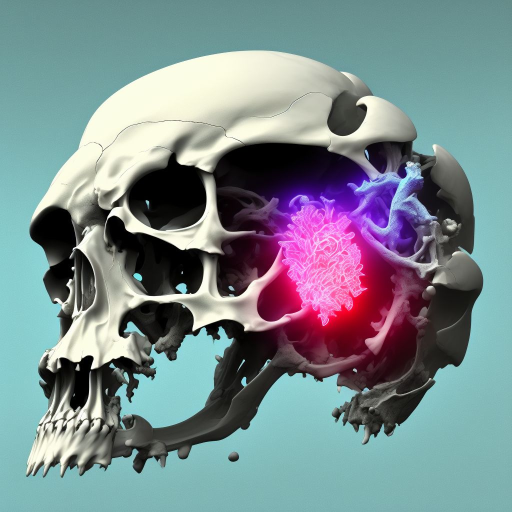 Other displaced fracture of base of first metacarpal bone, left hand, sequela digital illustration