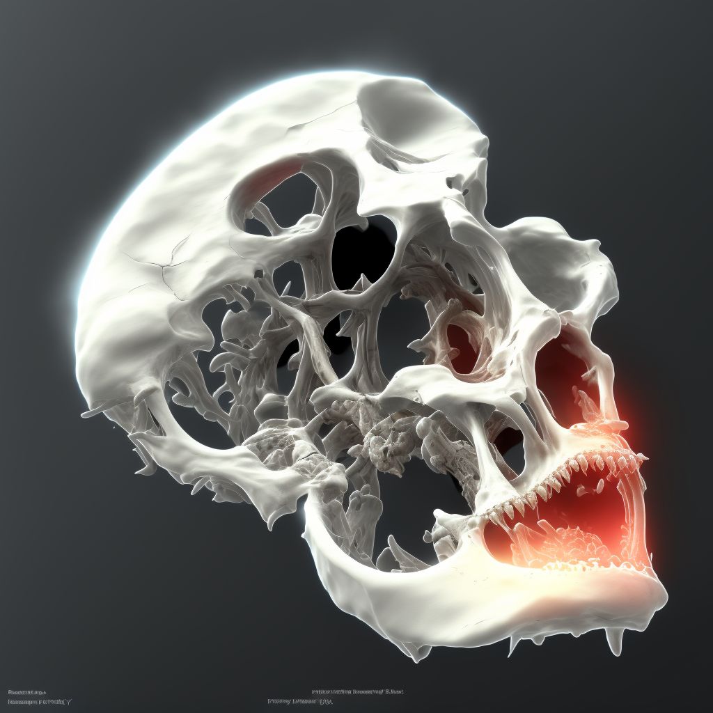 Displaced fracture of neck of first metacarpal bone, left hand, initial encounter for closed fracture digital illustration