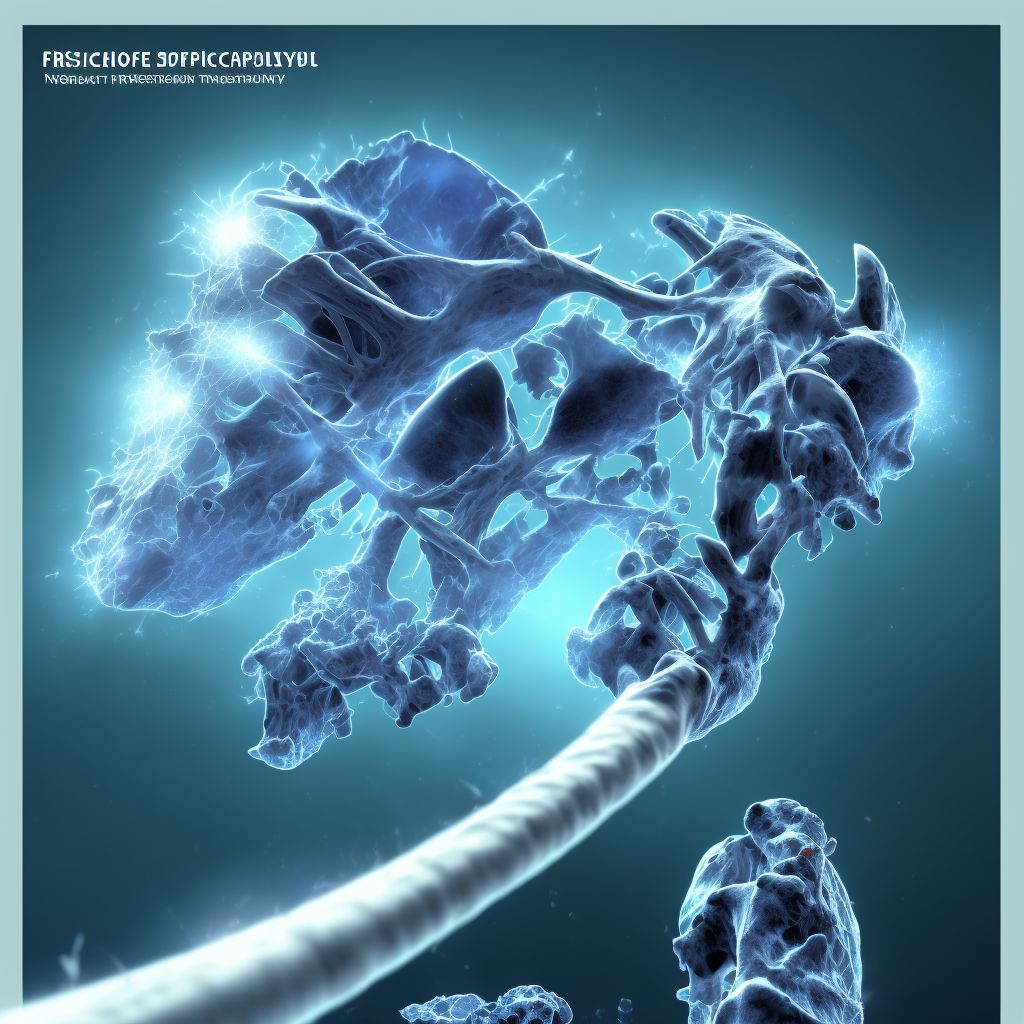 Nondisplaced fracture of neck of first metacarpal bone, right hand, subsequent encounter for fracture with nonunion digital illustration