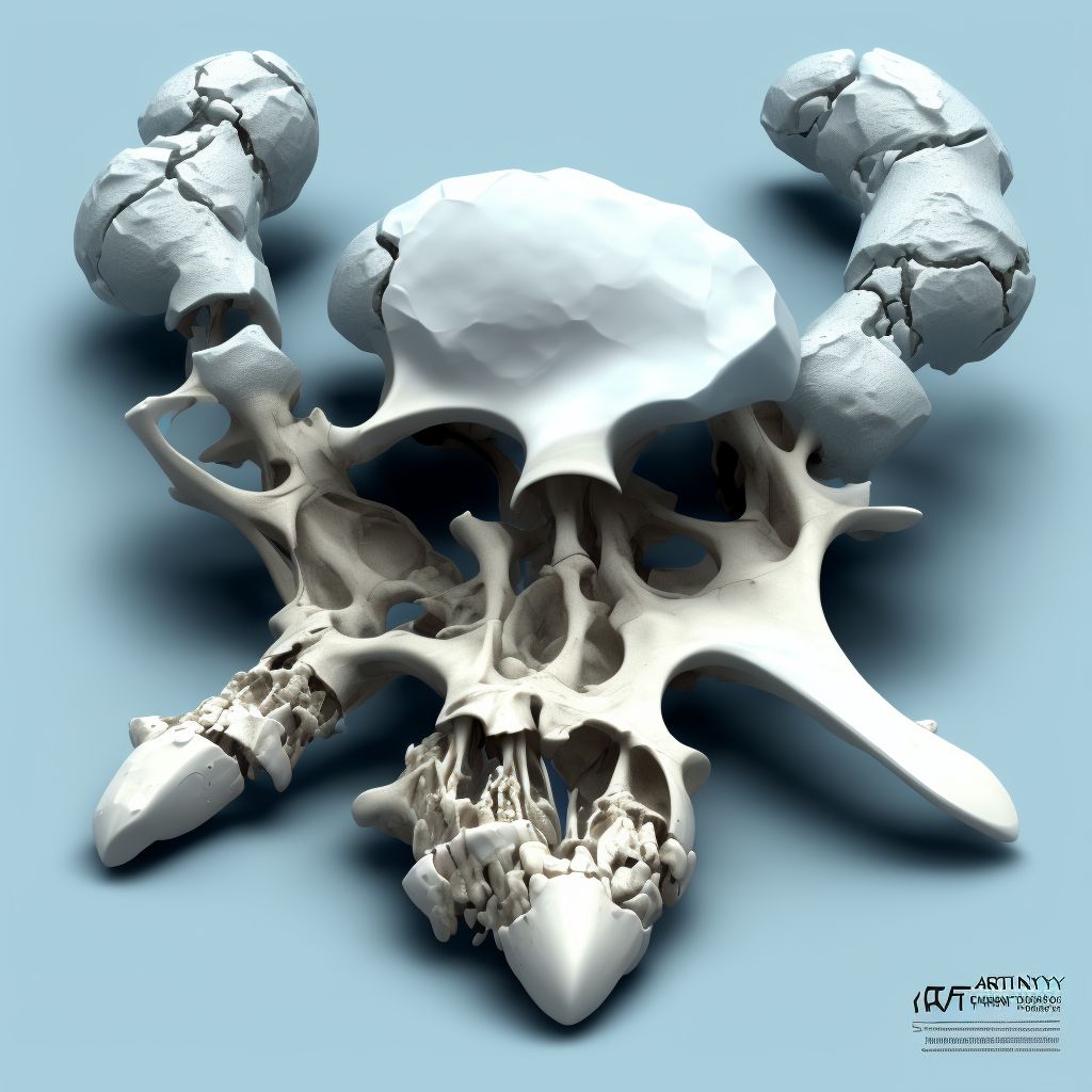 Other fracture of first metacarpal bone, left hand, subsequent encounter for fracture with nonunion digital illustration