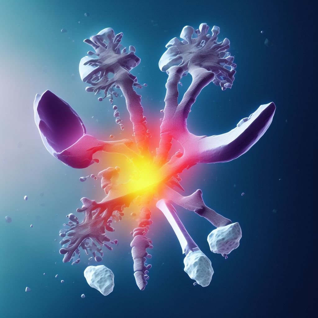 Other fracture of first metacarpal bone, unspecified hand, sequela digital illustration