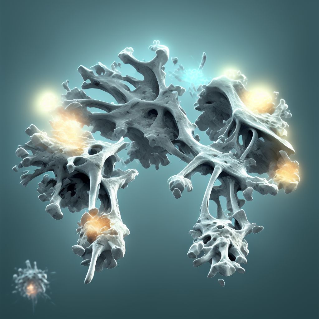 Unspecified fracture of fifth metacarpal bone, left hand, subsequent encounter for fracture with routine healing digital illustration