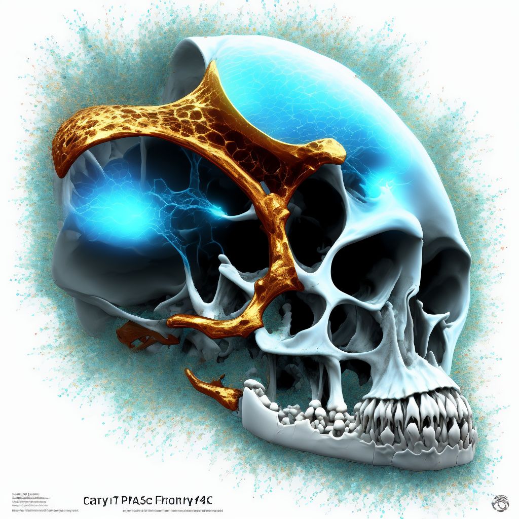 Displaced fracture of base of fifth metacarpal bone, left hand, initial encounter for open fracture digital illustration