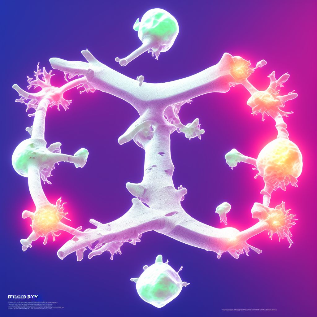 Displaced fracture of base of fifth metacarpal bone, left hand, sequela digital illustration