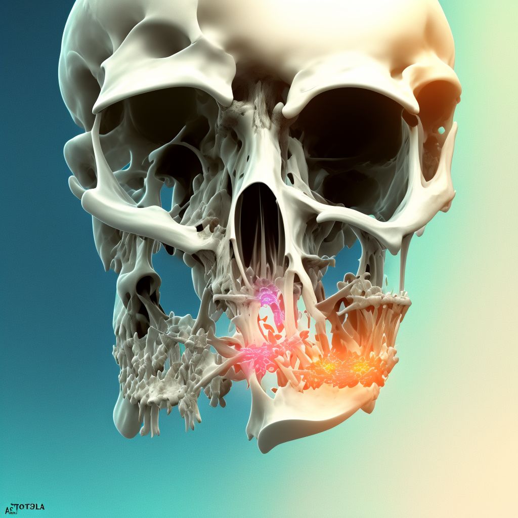 Displaced fracture of neck of second metacarpal bone, right hand, sequela digital illustration