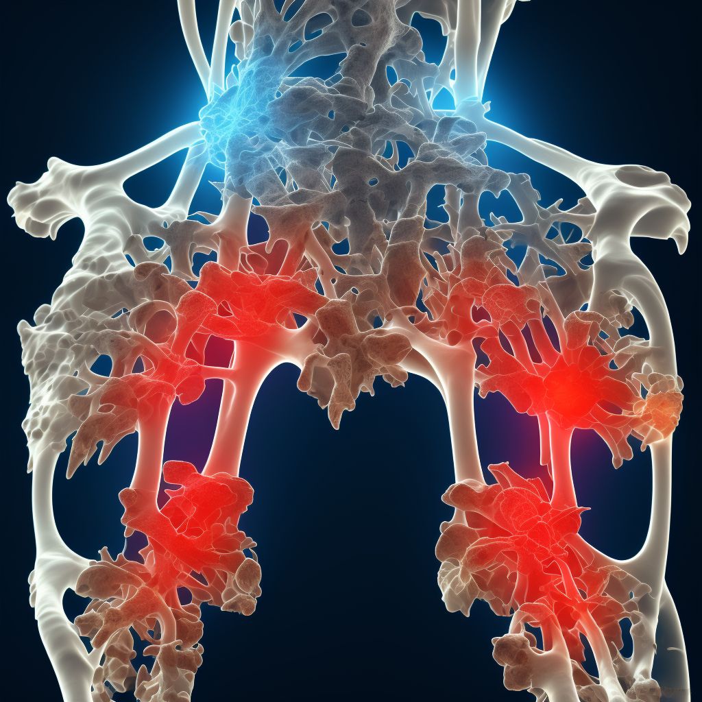 Displaced fracture of neck of fourth metacarpal bone, left hand, initial encounter for open fracture digital illustration