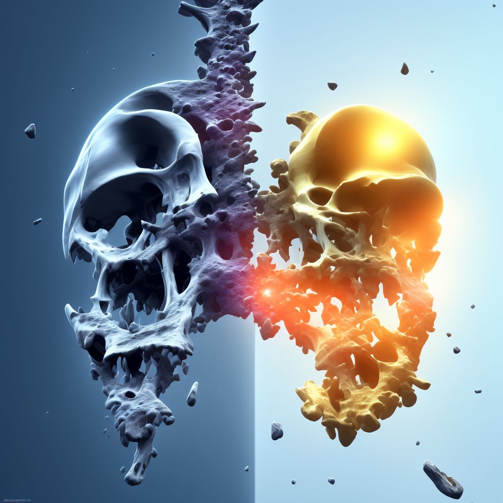 Displaced fracture of neck of fifth metacarpal bone, left hand, subsequent encounter for fracture with malunion digital illustration