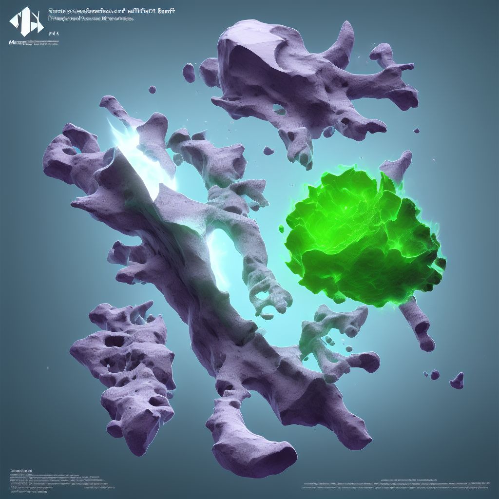 Nondisplaced fracture of shaft of unspecified metacarpal bone, subsequent encounter for fracture with malunion digital illustration