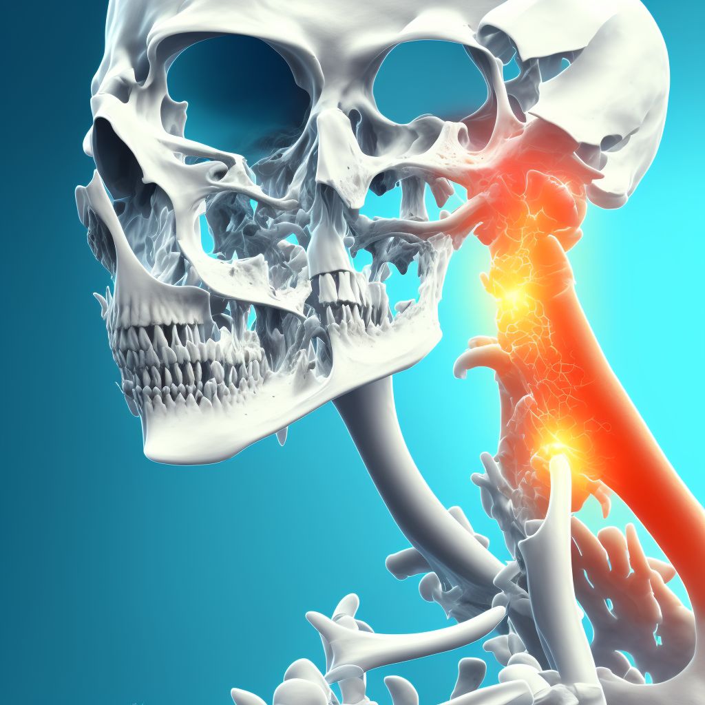 Nondisplaced fracture of neck of second metacarpal bone, right hand, initial encounter for open fracture digital illustration