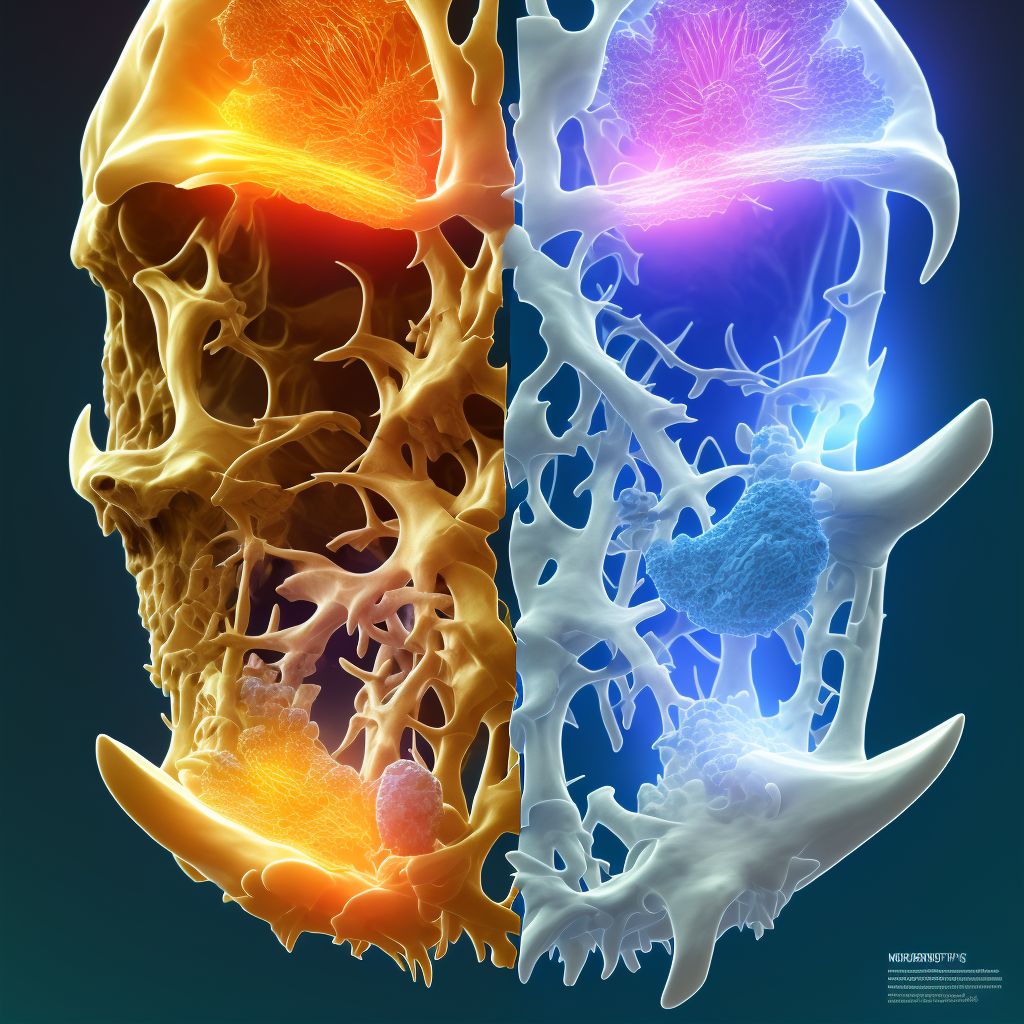 Nondisplaced fracture of neck of third metacarpal bone, right hand, initial encounter for closed fracture digital illustration