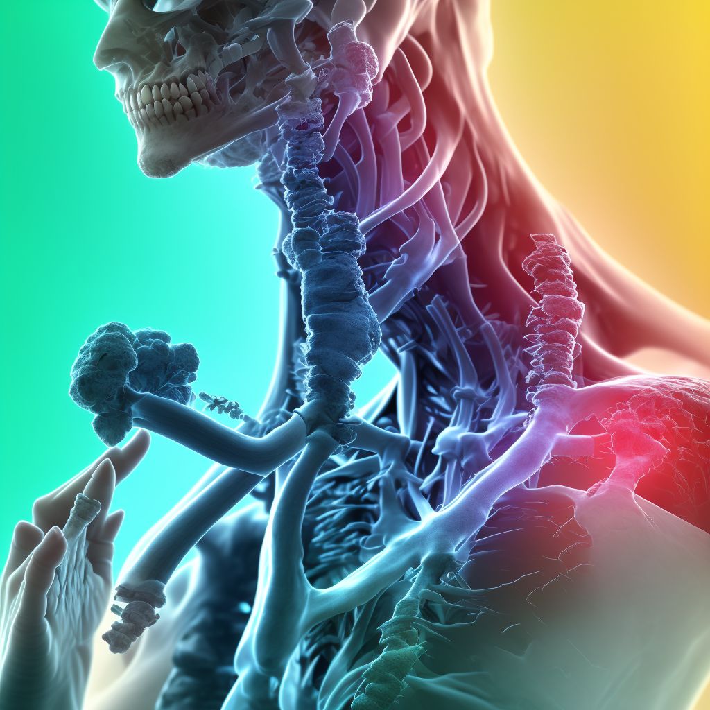 Nondisplaced fracture of neck of other metacarpal bone, subsequent encounter for fracture with delayed healing digital illustration