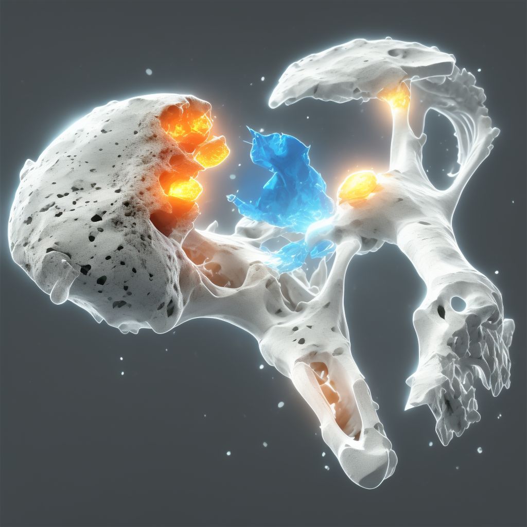 Other fracture of third metacarpal bone, left hand, subsequent encounter for fracture with nonunion digital illustration