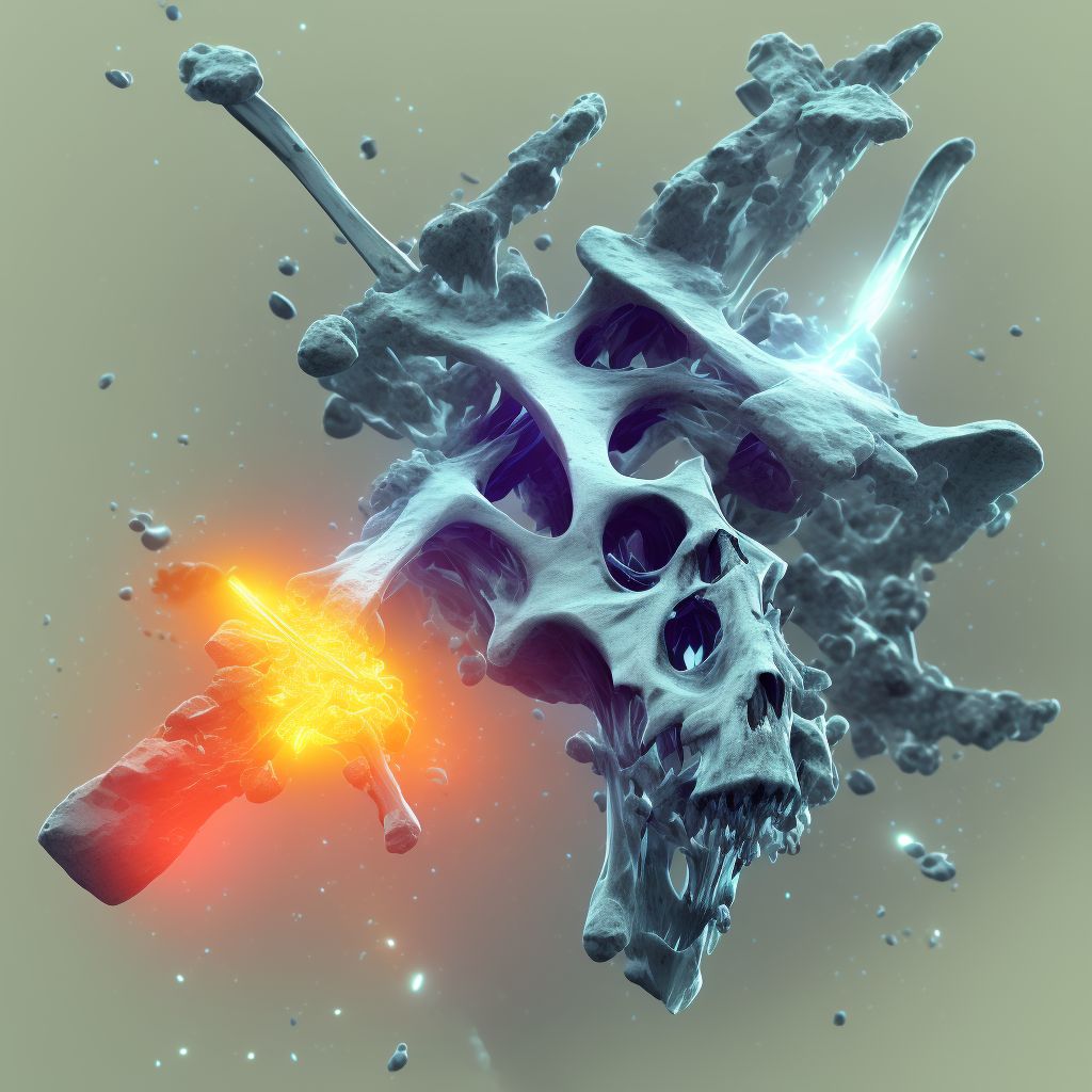 Other fracture of other metacarpal bone, initial encounter for open fracture digital illustration