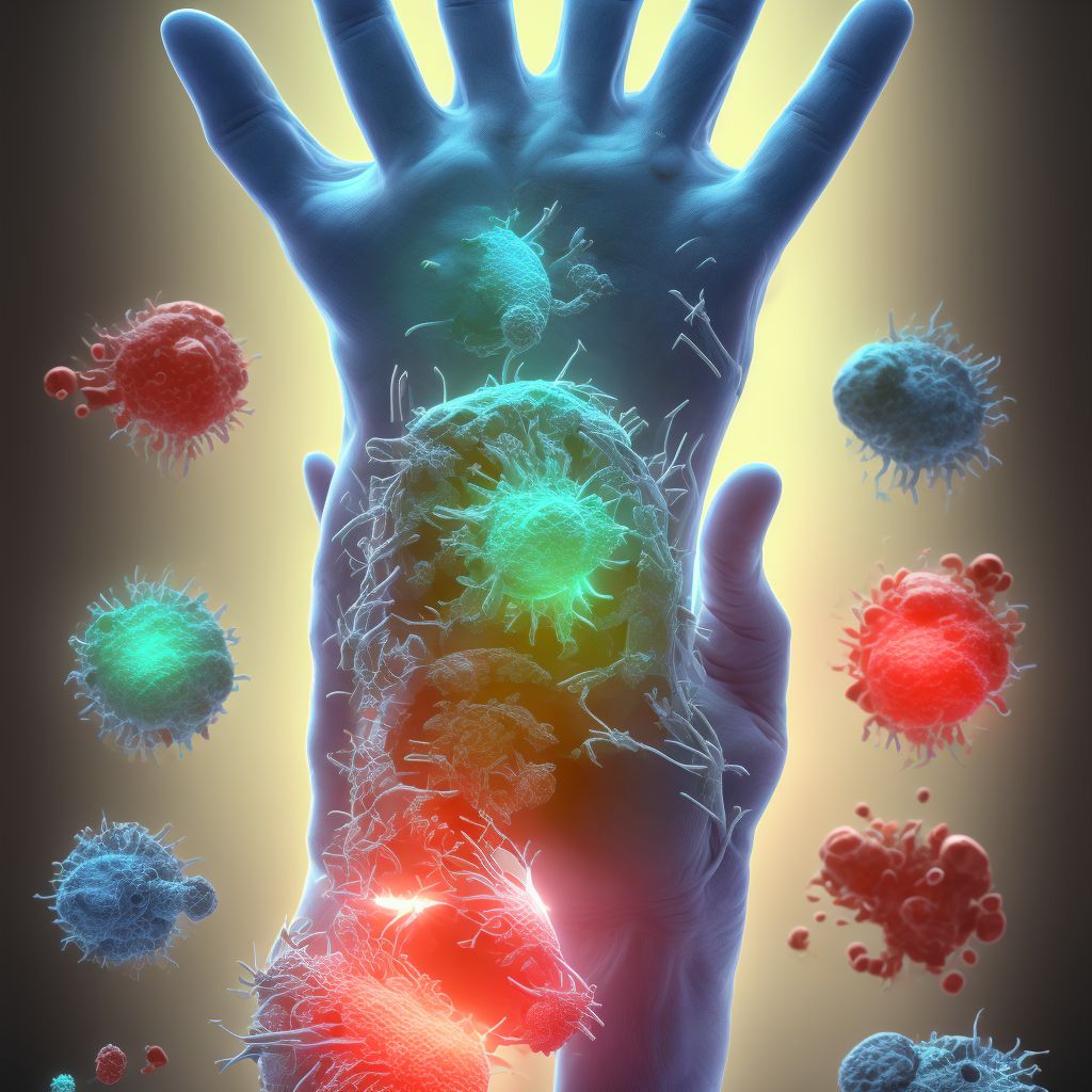 Unspecified subluxation of left wrist and hand, initial encounter digital illustration