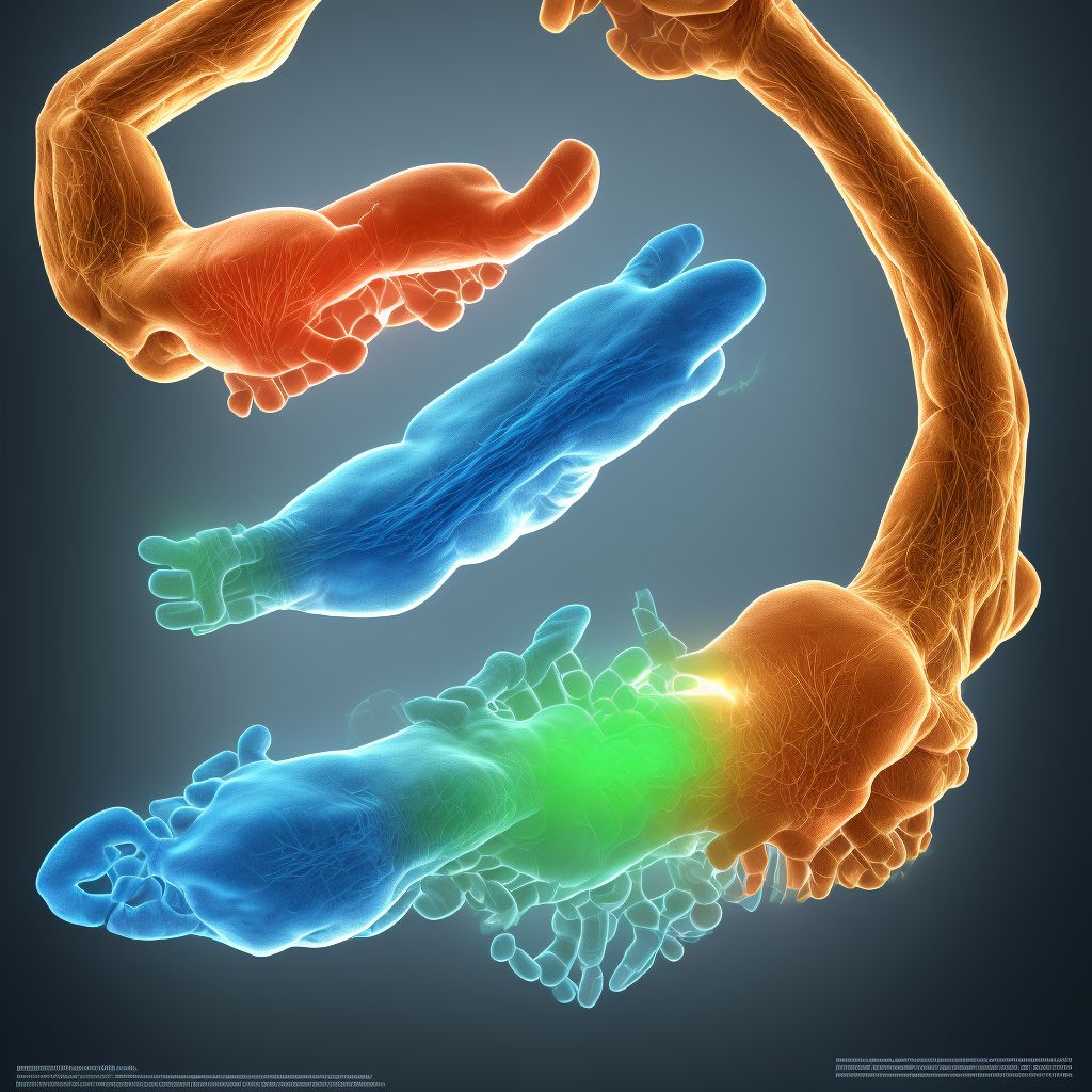 Unspecified subluxation of unspecified wrist and hand, sequela digital illustration