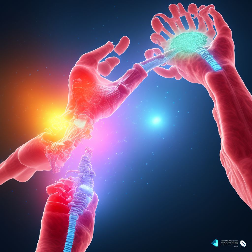 Subluxation of radiocarpal joint of unspecified wrist, initial encounter digital illustration