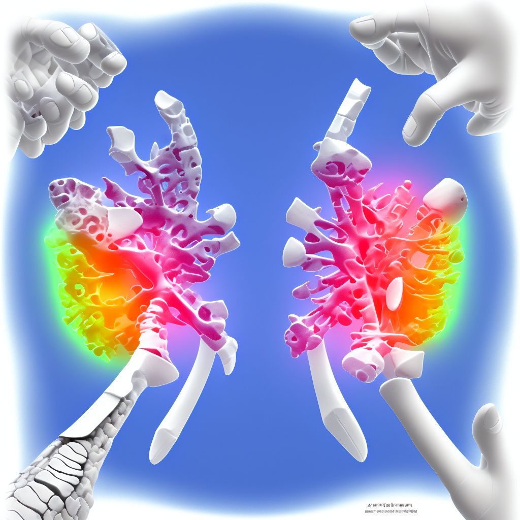 Subluxation of metacarpal (bone), proximal end of right hand, sequela digital illustration