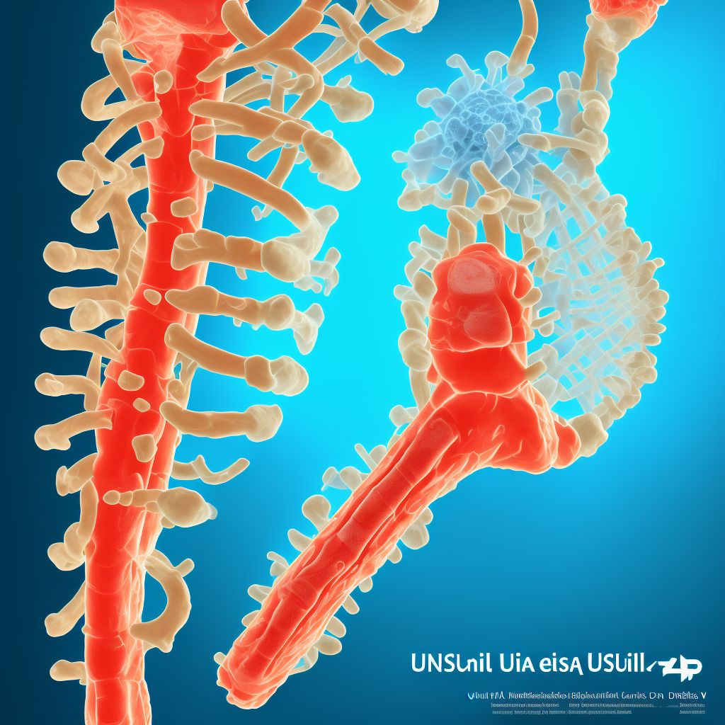 Subluxation of distal end of unspecified ulna, sequela digital illustration