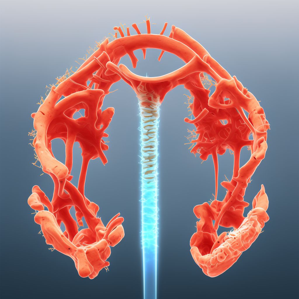 Dislocation of distal end of unspecified ulna, sequela digital illustration