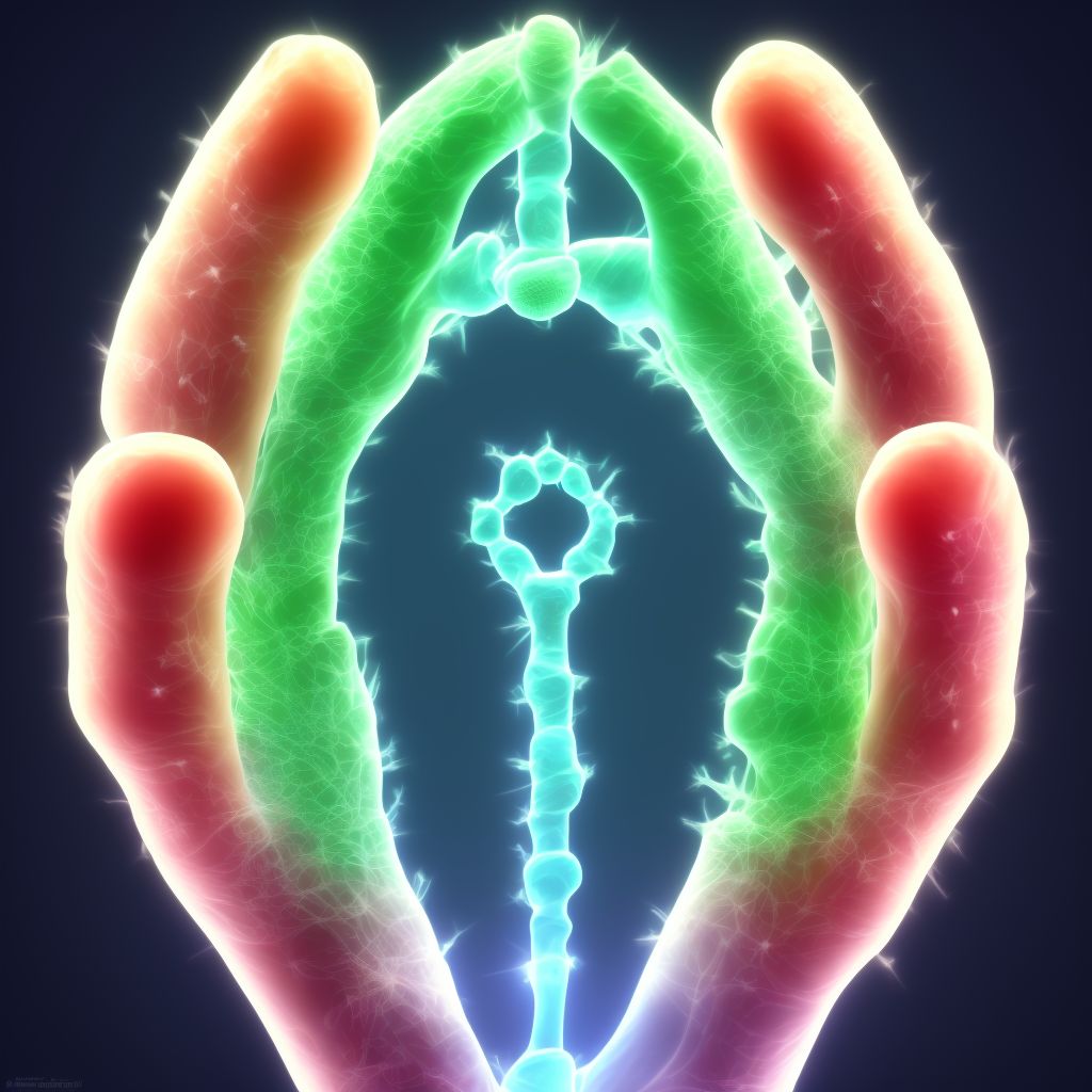 Subluxation of metacarpophalangeal joint of right middle finger, initial encounter digital illustration