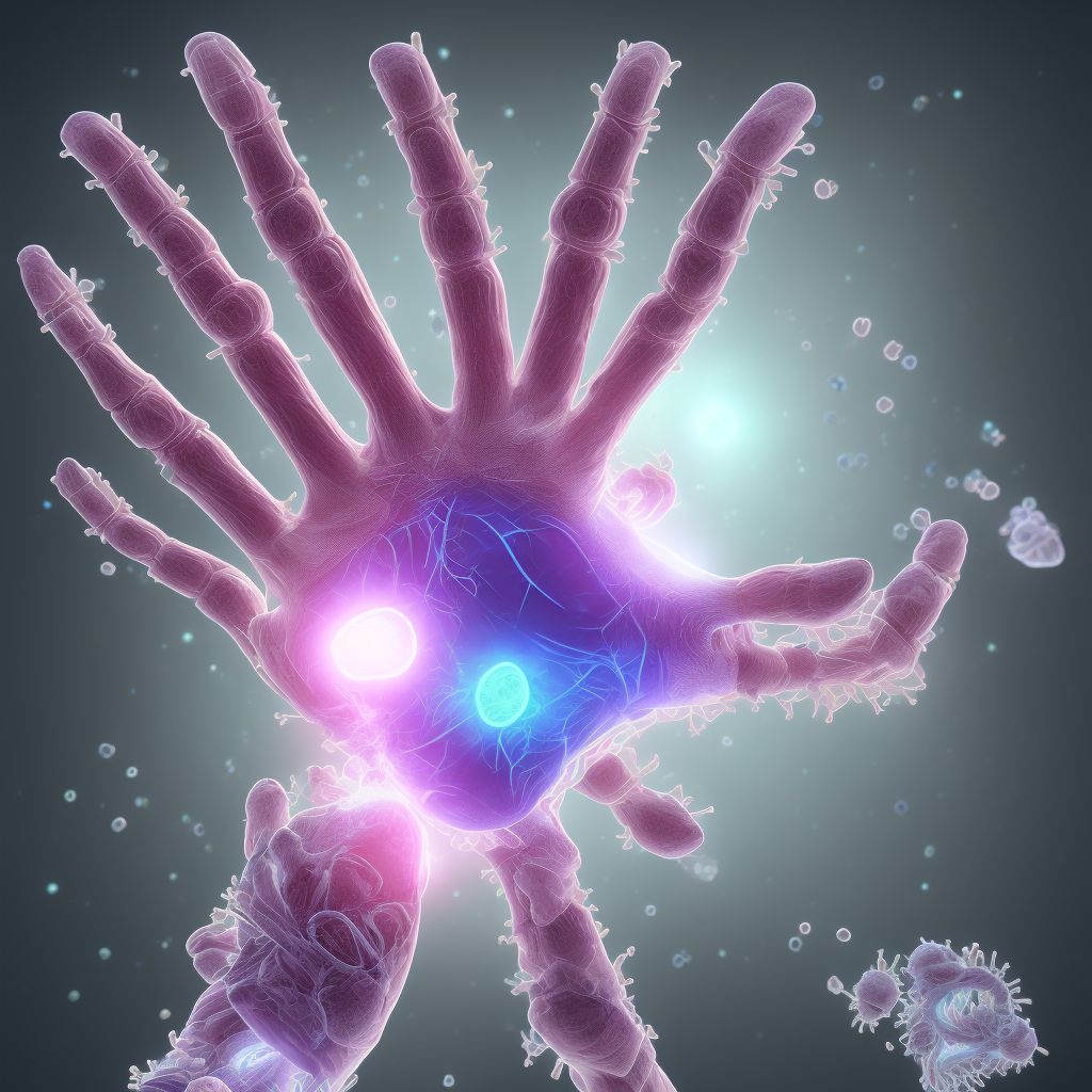 Subluxation of unspecified interphalangeal joint of right index finger, initial encounter digital illustration