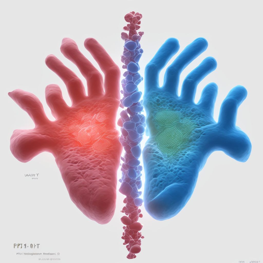 Subluxation of unspecified interphalangeal joint of right middle finger, sequela digital illustration