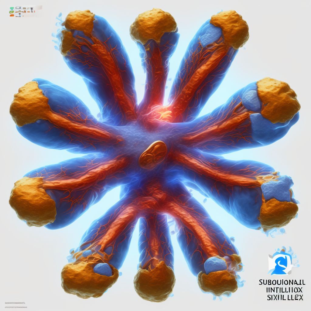 Subluxation of proximal interphalangeal joint of left index finger, sequela digital illustration