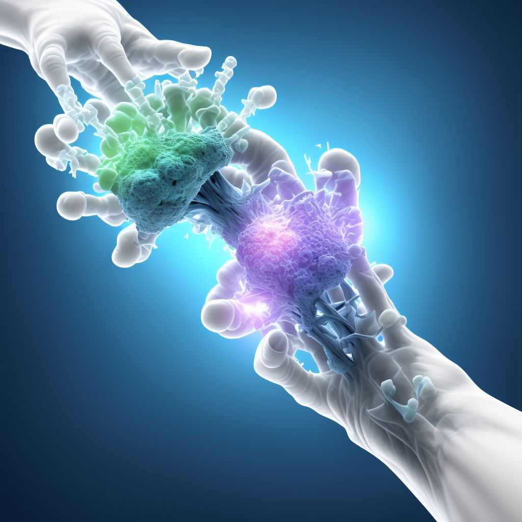 Dislocation of metacarpophalangeal joint of left index finger, sequela digital illustration