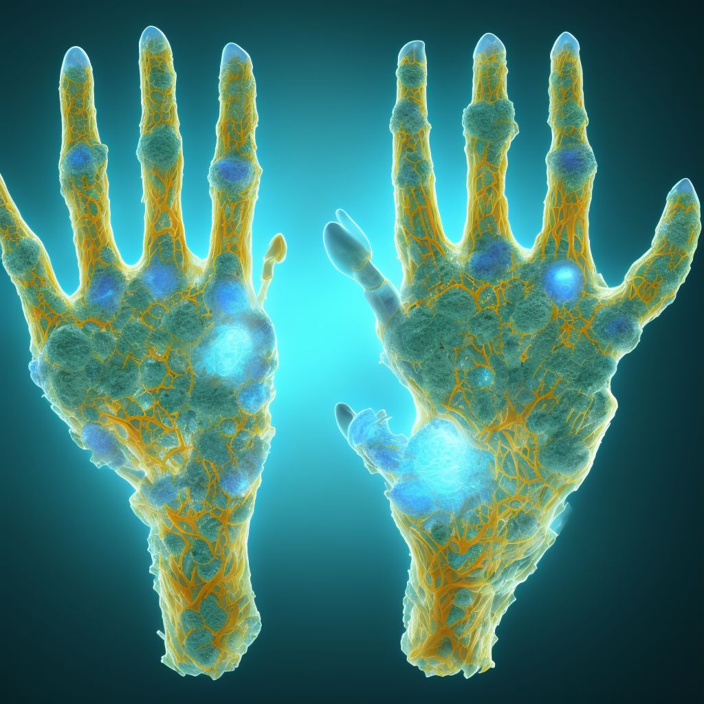 Dislocation of unspecified interphalangeal joint of right ring finger, sequela digital illustration