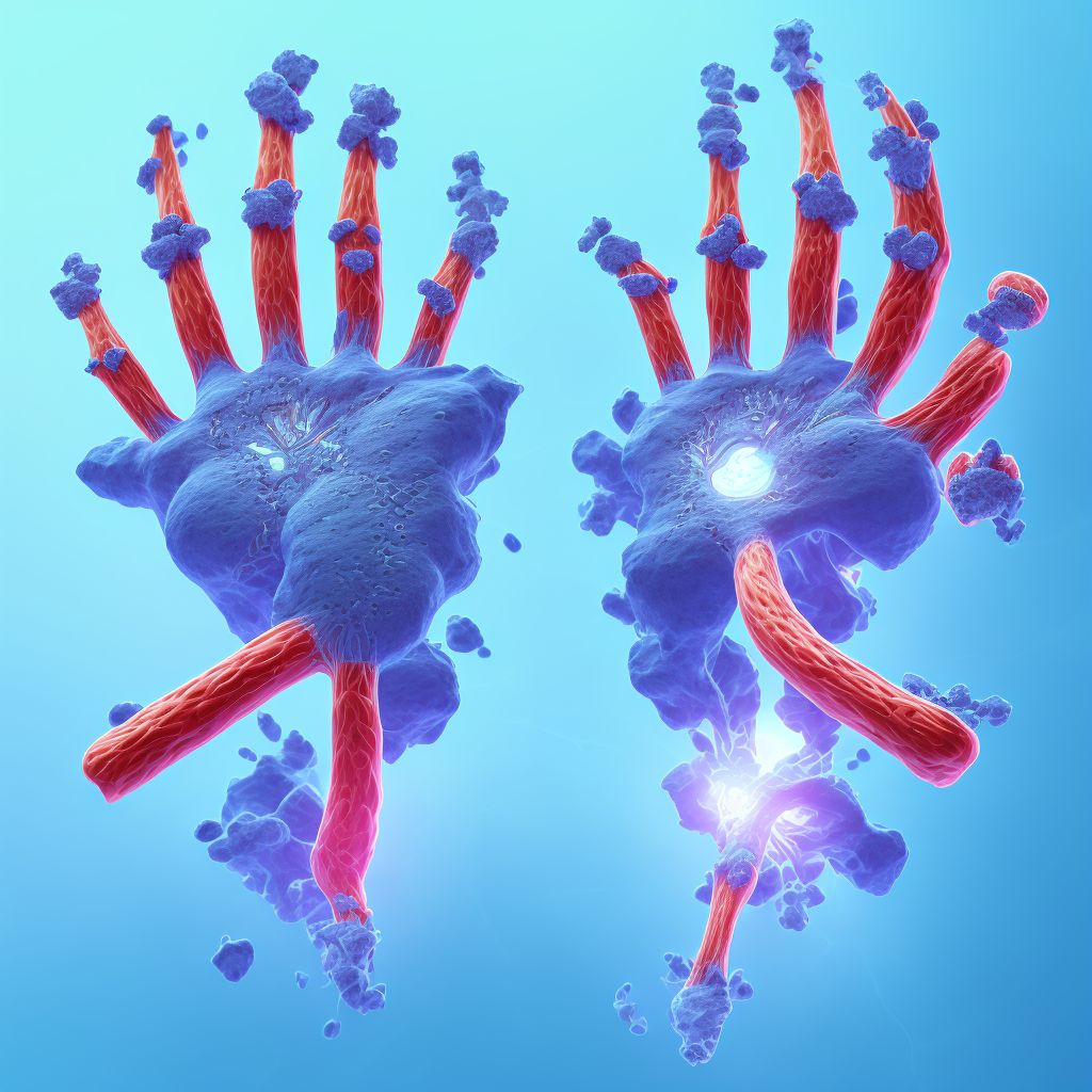 Dislocation of unspecified interphalangeal joint of other finger, sequela digital illustration