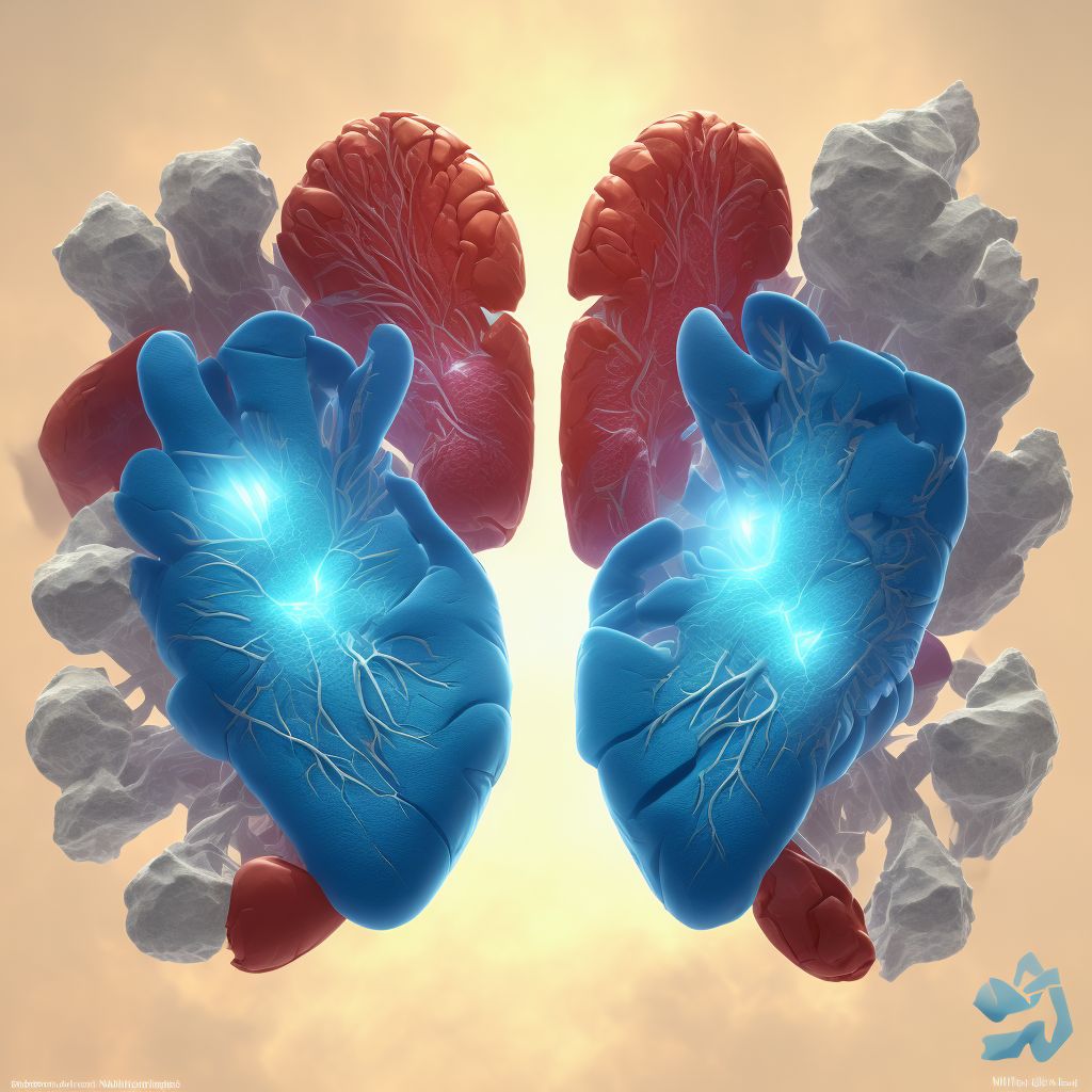 Dislocation of proximal interphalangeal joint of right little finger, sequela digital illustration