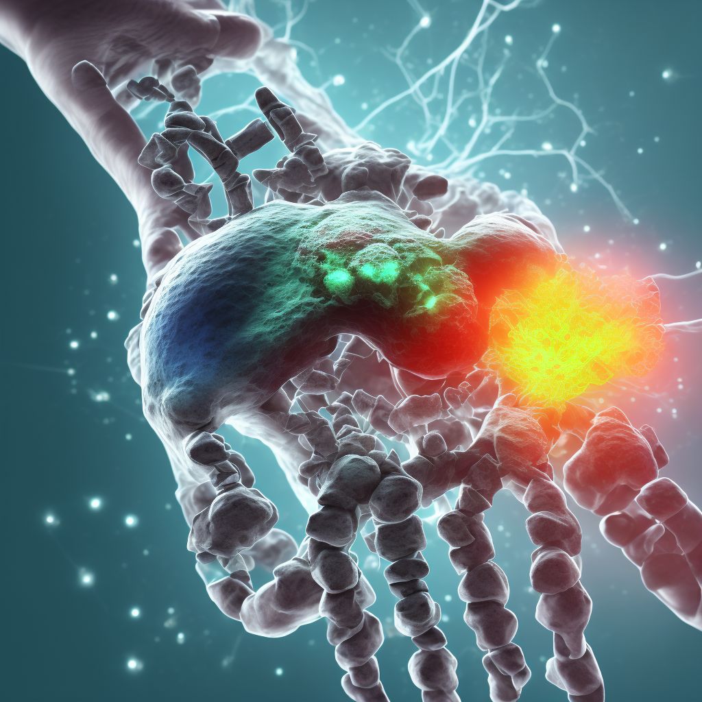 Traumatic rupture of unspecified ligament of right index finger at metacarpophalangeal and interphalangeal joint, subsequent encounter digital illustration