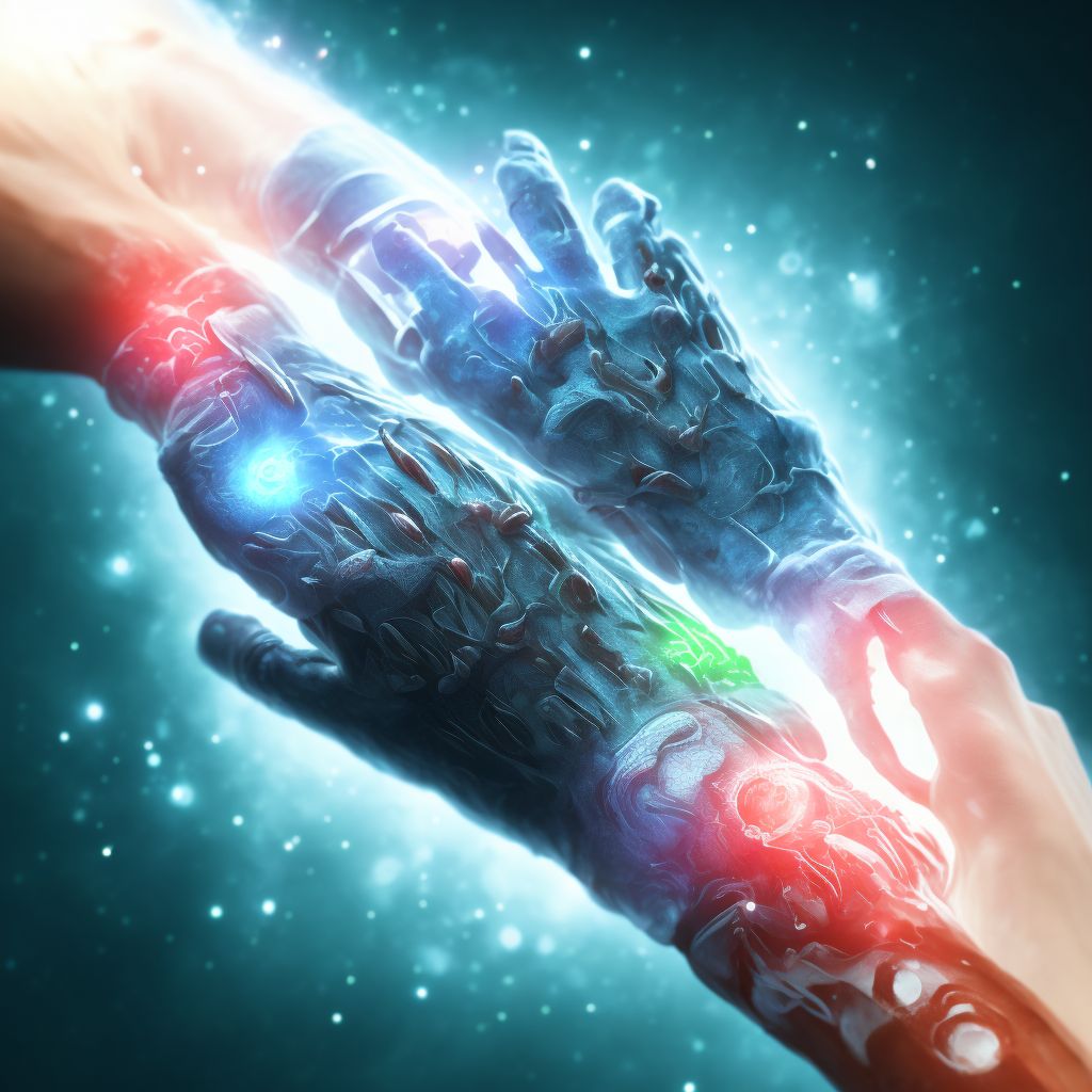 Sprain of carpal joint of unspecified wrist, initial encounter digital illustration