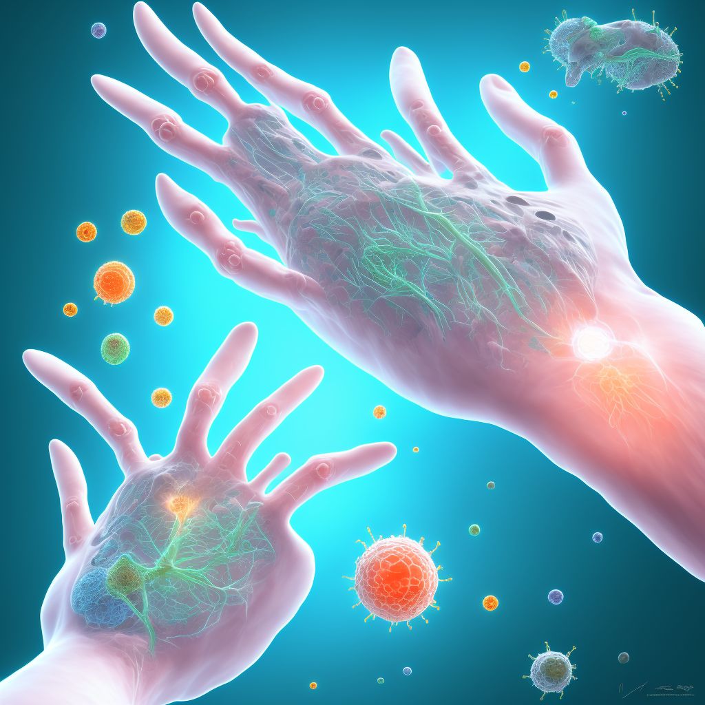 Sprain of interphalangeal joint of unspecified thumb, initial encounter digital illustration