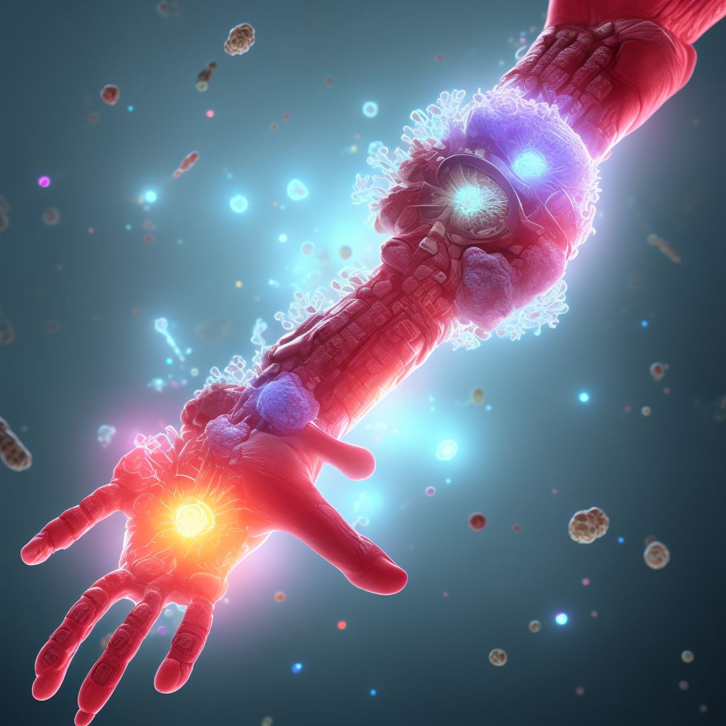 Sprain of interphalangeal joint of right index finger, sequela digital illustration