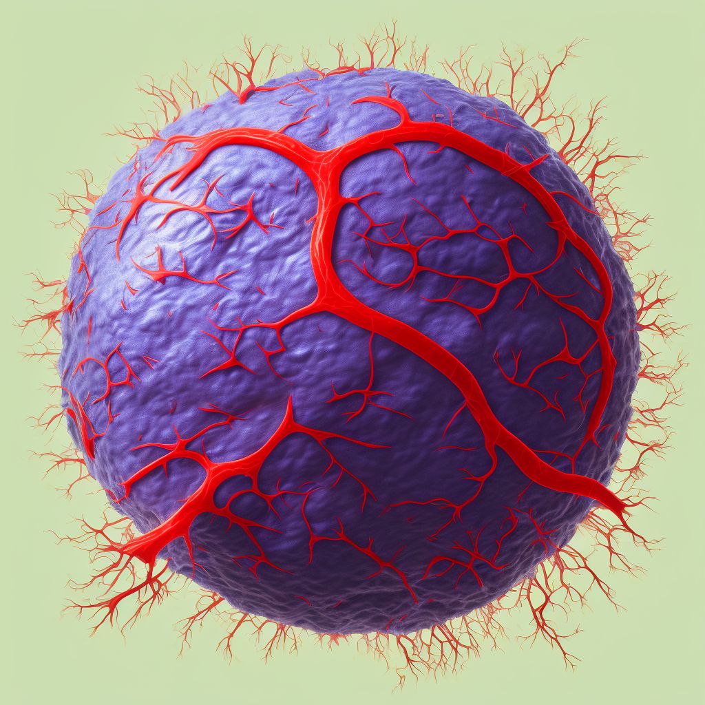 Laceration of other blood vessels at wrist and hand level of left arm, sequela digital illustration