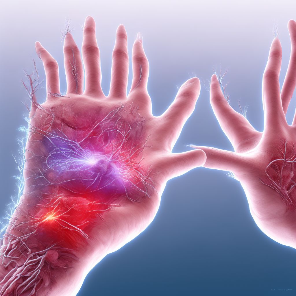 Laceration of extensor muscle, fascia and tendon of other finger at wrist and hand level, initial encounter digital illustration